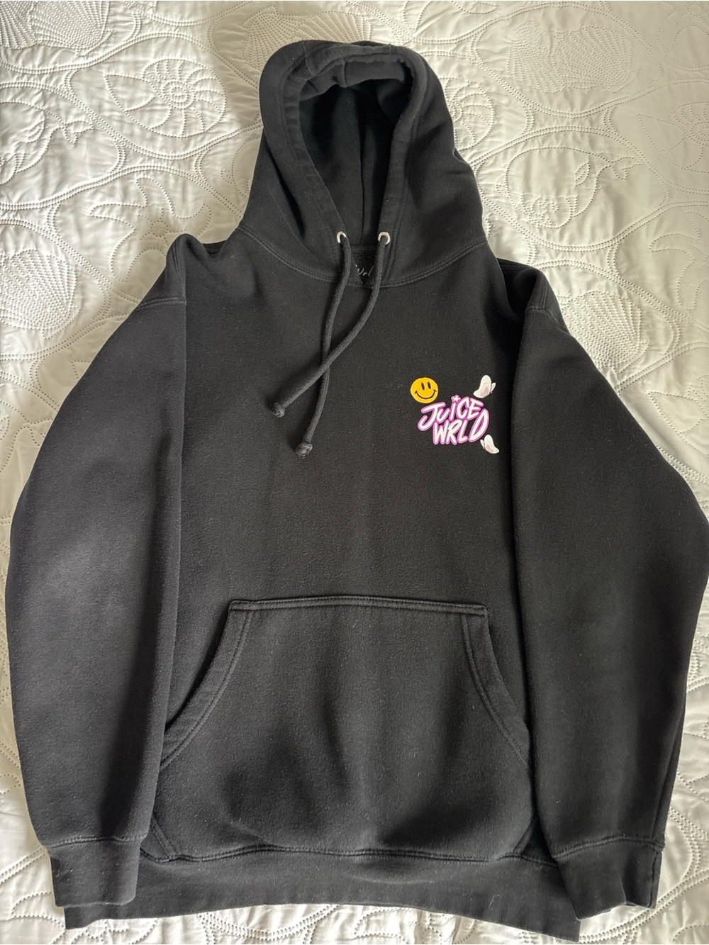 Juice WRLD Graphic Black Zip-Up Hoodie - Men